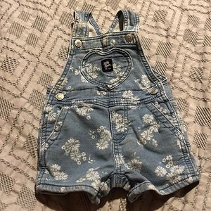 Oshkosh baby girl short overalls 9 months